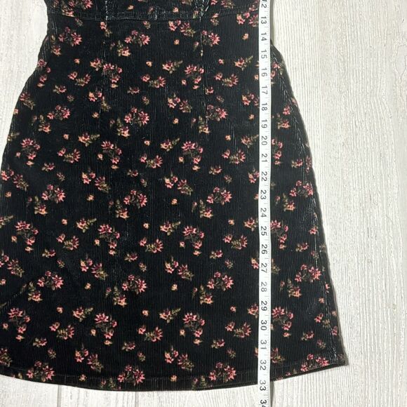 Y2K Small Corduroy dress - So Mini dress, corduroy with flowers. Vintage - Picture 9 of 9